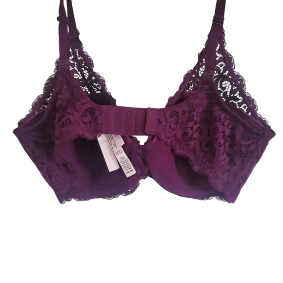 COPY - VICTORIA'S SECRET LACE LINED DEMI/DEMI DOUBLE SIZE 36D BRA - Picture 4 of 5